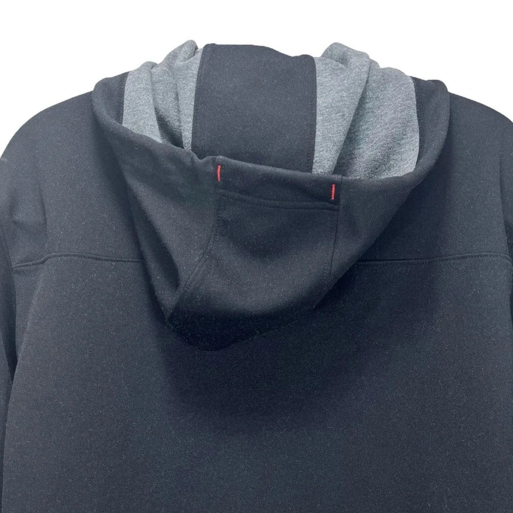 Jordan | Men Large | Vintage Black & Red Full Zip Hooded Jacket Spellout Jumpman